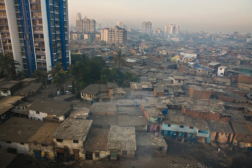 Mumbai's Dharavi, the most crowded slum in India--six hundred thousand people in five hundred acres--occupies some of the most valuable real estate in the world.
